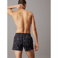 Short Drawstring-print Diffused Logo Gri  CALVIN KLEIN