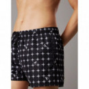 SHORT DRAWSTRING-PRINT DIFFUSED LOGO GRI
