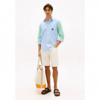 Papertouch Fun Classic Fit Shirt Blue Sp  TOMMY HILFIGER