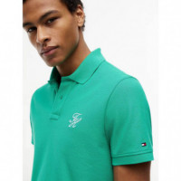 Th Script Reg Polo Jade Wink  TOMMY HILFIGER