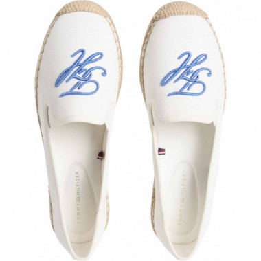 Th Script Summer Espadrille Ecru  TOMMY HILFIGER