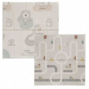 Alfombra De Juegos Reversible Trendy 8917 Animal Gris 120×120 Cm. Ms