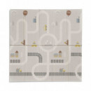 Alfombra De Juegos Reversible Trendy 8917 Animal Gris 120×120 Cm. Ms