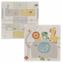 Alfombra De Juegos Reversible Trendy 8916 Animal Colorido 120×120 Cm. Ms