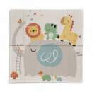 Alfombra De Juegos Reversible Trendy 8916 Animal Colorido 120×120 Cm. Ms