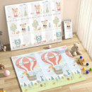 Alfombra De Juegos Reversible Fancy 8904 Globos/animales 180x200 Cm. Ms