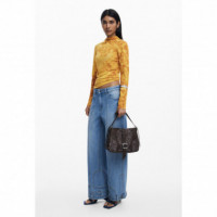 DESIGUAL Bolso Efecto Piel Hebilla Mediano 25WAXP34-6009