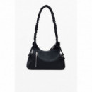 Desigual Bolso logo 3D asa fruncida mediano 25WAXP98-2000