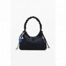 Desigual Bolso logo 3D asa fruncida mediano 25WAXP98-2000