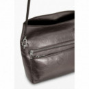 Desigual Bolso logo 3D solapa metalizado mediano 25WAXPAQ-9225