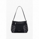 Desigual Bolso cruzado efecto piel tachuelas pequeño 25WAXPBH-2000