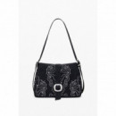 Desigual Bolso cruzado efecto piel tachuelas pequeño 25WAXPBH-2000