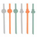 Set Pajitas Silicona 6ud. Chicco
