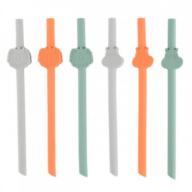 Set Pajitas Silicona 6ud. Chicco