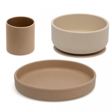 Set Vajilla 3 Piezas Silicona Kiokids