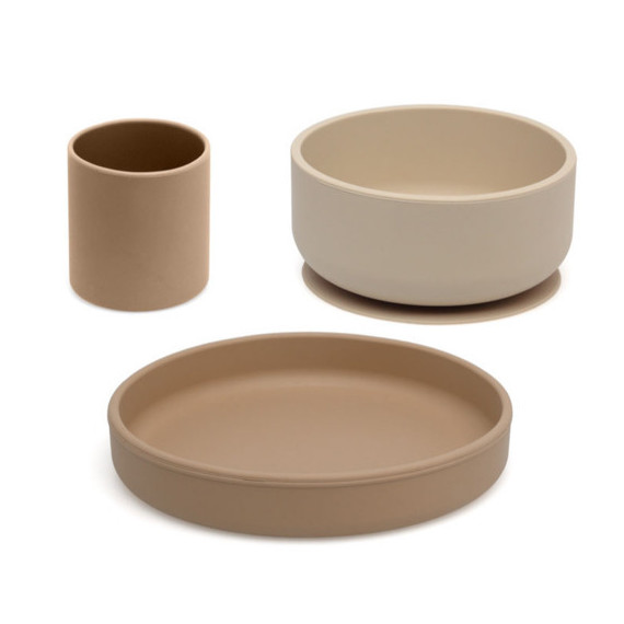 Set Vajilla 3 Piezas Silicona Kiokids