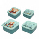 Set Porta-alimentos 4 Unidades Kiokids