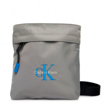 Bandolera plana de nailon con logo monograma