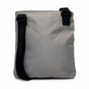 Bandolera plana de nailon con logo monograma
