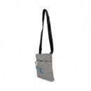 Bandolera plana de nailon con logo monograma