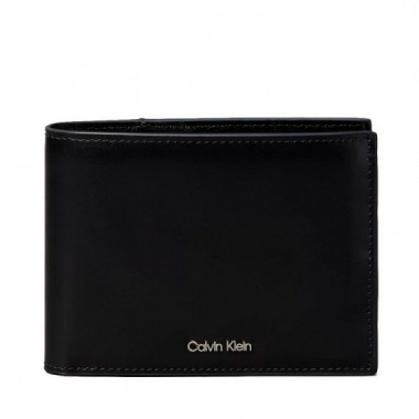 Cartera de piel de plegado triple