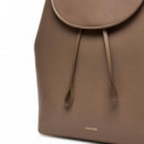 Mochila Grande con Solapa y Logo en Lámina Metálica  CALVIN KLEIN