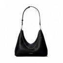 Bolso hobo con cadena de bisutería de guijarros