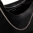 Bolso hobo con cadena de bisutería de guijarros