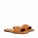 Provence - Sandalias planas de piel con puntera cuadrada