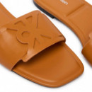 Provence - Sandalias planas de piel con puntera cuadrada