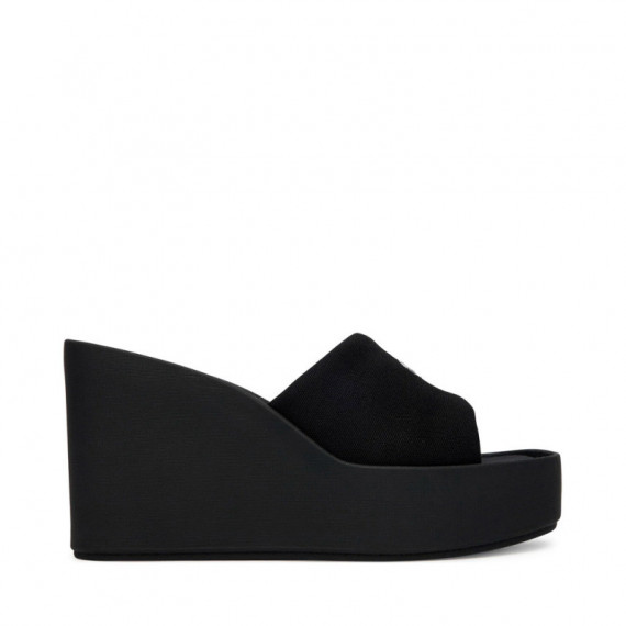 Melia - Sandalias de cuña con plataforma de lona