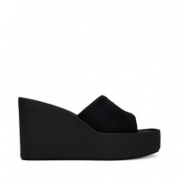 Melia - Sandalias de cuña con plataforma de lona