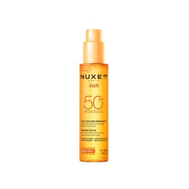 NUXE SUN ACEITE  BRONCEADOR ROSTRO Y CUERPO  SPF50 150ML