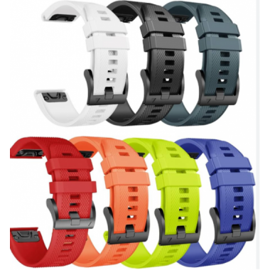 Correa Silicona para Garmin Fenix 7 Pro Negro Azul