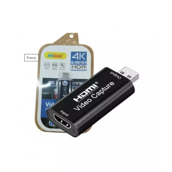 Capturadora de Video Andowl 4K HDMI USB Q-HD101