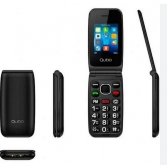 Móvil Qubo Neo NW Tecla Grande/Radio FM/SOS/Cámara/Bluetooth 4G Dual SIM Negro