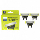 PHILIPS QP430/50 Recambios Cuchillas Oneblade 360 Pack 3 Unidades