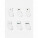 LCHN 6PK INFANT CROC QUARTER BLANC