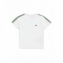 LCB LACOSTE TAPING TEE FARINE