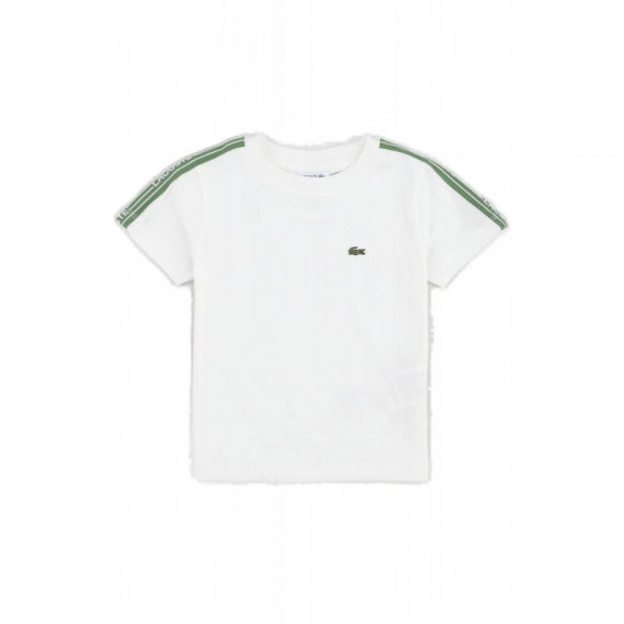 LCB LACOSTE TAPING TEE FARINE