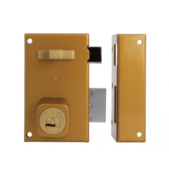 Cerradura 75-65 Esmaltado Oro Derecha