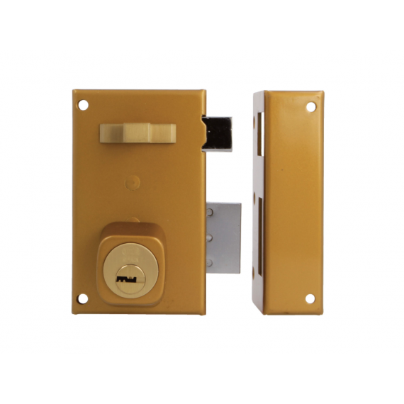 Cerradura 75-65 Esmaltado Oro Izquierda