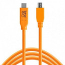 TETHERPRO USB-C A 2.0 MINI B 5-PIN 4.6M ORG CUC2415-ORG