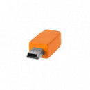 TETHERPRO USB-C A 2.0 MINI B 5-PIN 4.6M ORG CUC2415-ORG