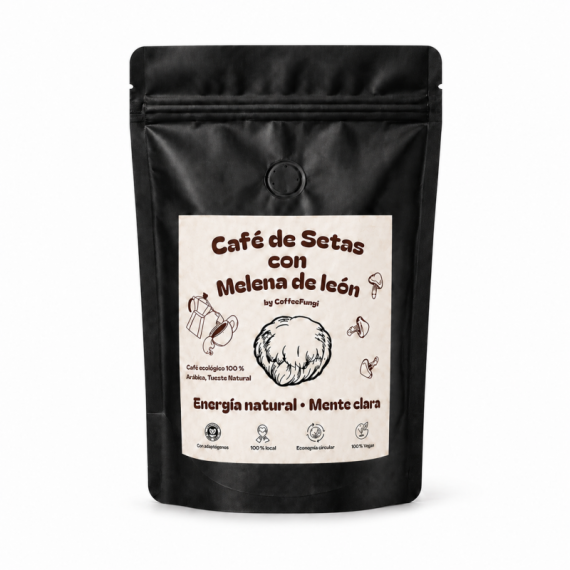 Café ecológico con setas Melena de León - Coffee Fungi