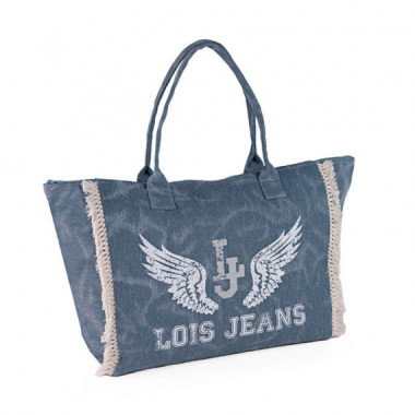 Bolso playa detalle flecos con alas &aacute;ngel