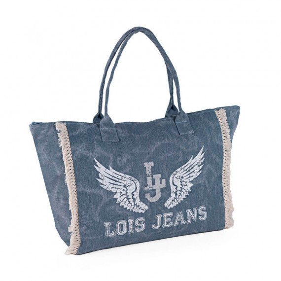Bolso playa detalle flecos con alas ángel