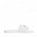 Chanclas contorneadas de lona con logo