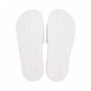 Chanclas contorneadas de lona con logo