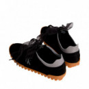 Zapatillas de running de ante con organza